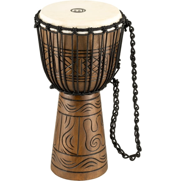 Djembe Drum Meinl, percusión, madera de caoba africana, 10 x 20 cm