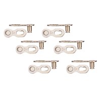 Magideal - 6 Pares De Material Acero, Eslabón De Cadena Principal, Conector De Junta De , Engranaje De Eslabón , Accesorios De Clip Para 6, 7, 8, , 6S 7S 8S