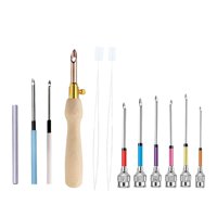 Magideal - 12 Piezas De Kits De Perforación De De Bordado De Bricolaje Herramienta De Artesanía De Enhebradores Para Adultos, Puntada De Tapiz, Principiant E