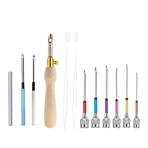 Magideal - 12 Piezas De Kits De Perforación De De Bordado De Bricolaje Herramienta De Artesanía De Enhebradores Para Adultos, Puntada De Tapiz, Principiant E