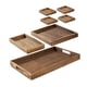 thumbnail image 3 of 7 bandejas de madera para servir, bandeja de almacenamiento para el hogar con asa, bandeja para café, té, sofá cama, encimera, cena, decoración del, 3 of 5