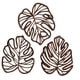 thumbnail image 2 of 3 Piezas De Hojas De Palma De Madera Para Decoración De Pared, Obra De Arte Para Pasillo, Balcón, Sala De Estar, Marrón, 2 of 5