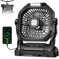 Ventilador De Camping Roshopi Recargable De 20000 Mah Con Luz Led De 4 Velocidades