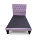thumbnail image 1 of Cama Plaza y Media Con Respaldo y base de 105 X 190cm Tapizada en Lino Morado Claro, 1 of 5