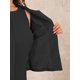 thumbnail image 5 of INSPIRE CHIC Conjuntos de Negocios para Mujeres Vestido Midi Sin Mangas con Cola de Sirena Blazer Sin Cuello Conjunto de Vestido de 2 Piezas Negro XL, 5 of 6