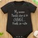 thumbnail image 1 of Lovely Baby Girls & Boys Romper "MY MOM THINKS " Print Crew Neck Bodysuit Onesies, 1 of 5