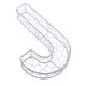 thumbnail image 4 of alfabeto hierro alambre guirnalda marco suculento olla plantador de metal planta titular j, 4 of 5