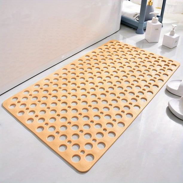 1pc Non-Slip Bathroom Mat with Suction Cup and Massage Ring - Quick Drain and Perfect for Shower, Toilet, Bathtub, and More - Essential Bathroom Accessory