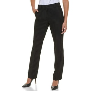 Pantalones Tommy Hilfiger Pinstripe Sutton Bootcut Negro/Marfil 10