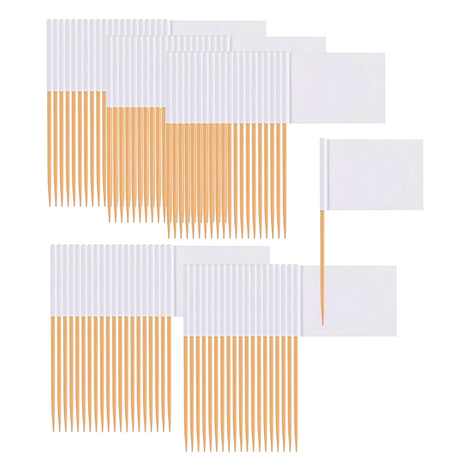 Bothyi - Flag Picks Cake Bandera Decorativa Suministros Para Fiestas Banderas Para Hamburguesas Blanco