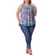 thumbnail image 2 of Agnes Orinda Camisetas sin mangas boho de talla grande para mujer, cuello redondo plisado, sin mangas, dobladillo curvado, casual, playero, fluido, camisola, camiseta 2X azul, 2 of 6