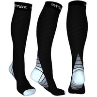 Physix Gear Sport - Calcetines De Compresión Physix Gear Para Hombre Y Mujer De 20 A 30 Mm Hg, Color Gris