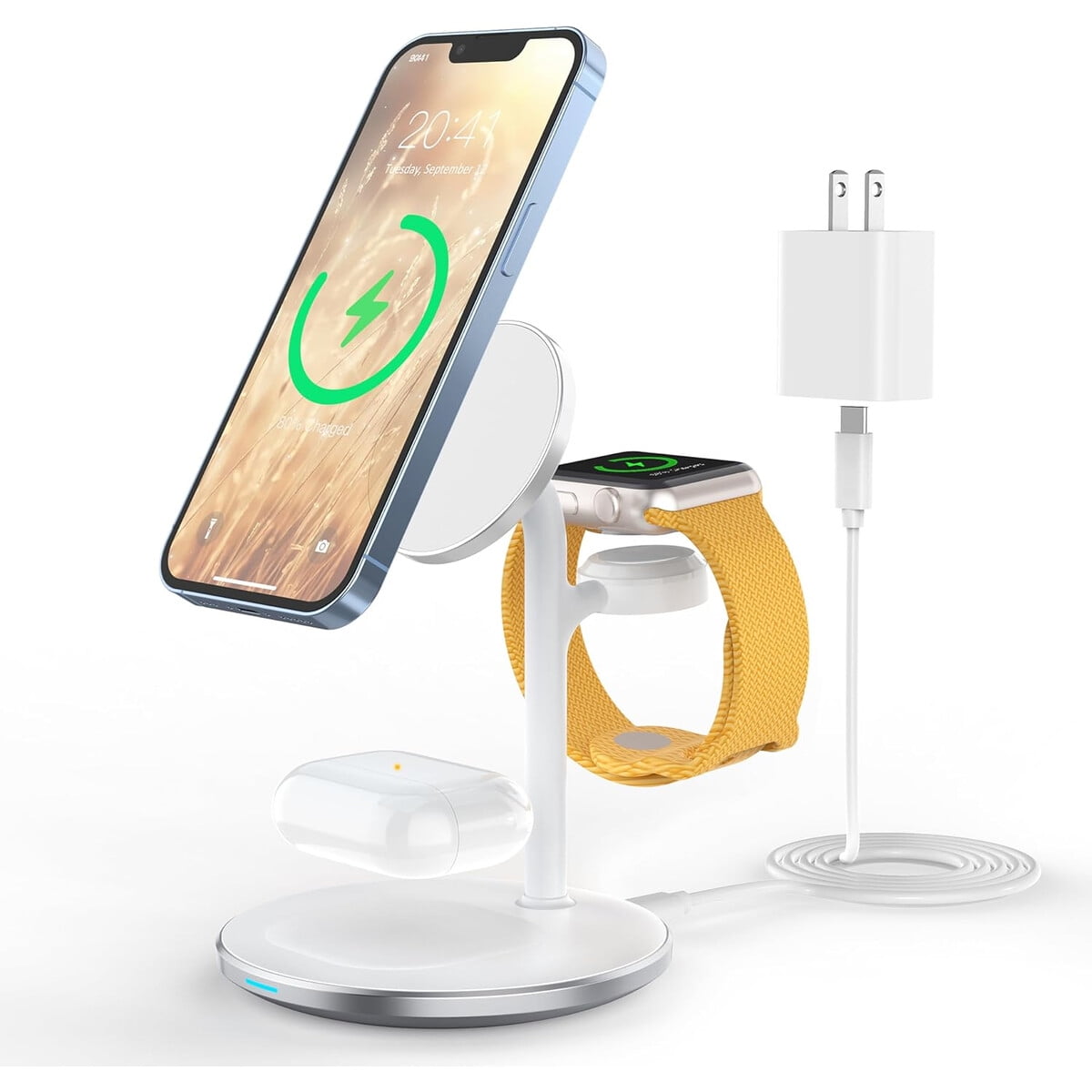 Cargador Inalámbrico Xoofly 3 En 1 Magsafe 20w Apple