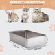 thumbnail image 3 of Caja de arena para gatos de acero inoxidable con lados altos HeroFiber, 3 of 8