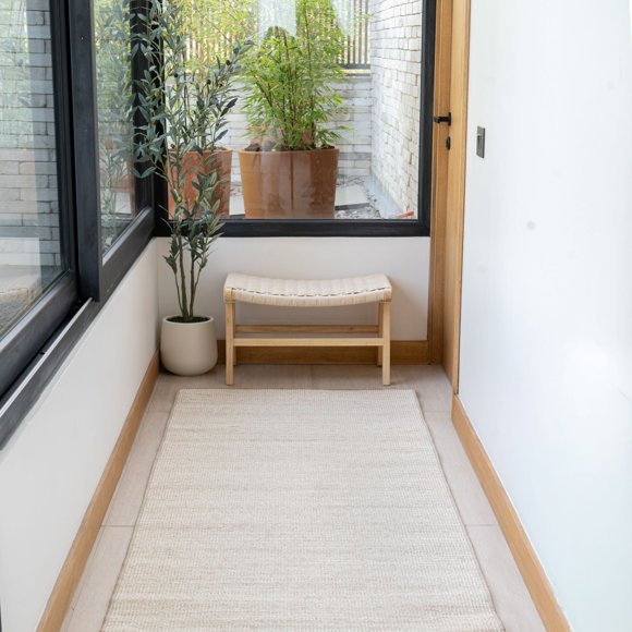 Alfombra Nubia Pasillera Entrada Sisal Beige 90x300