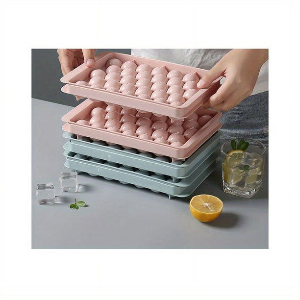 1pc Round Ice Cube Tray 33pcs Sphere Ice Round Ice Cube Tray With Lid Refrigerator Ice Ball Maker Mold For Freezer Chilling Cocktail Whiskey Tea Coffee