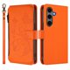 thumbnail image 2 of Funda Cartera Mariposa para [Samsung Galaxy S24 Plus] con Soporte y Cremallera Naranja, 2 of 6