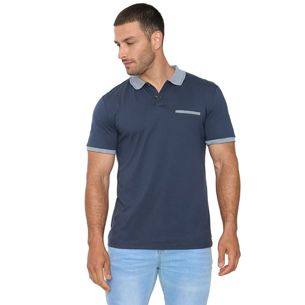 Polera Hombre Preppy Azul Corona