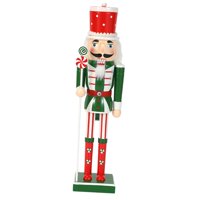 Magideal - Figura Decorativa De Adorno De Cascanueces De Navidad, De Cascanueces De Madera Para El Hogar , C C