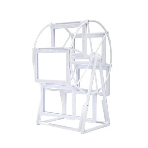 Magideal - Marco De Fotos Con Rueda De Rodamiento Marco De Fotos Familiar Decoración De Mesa De Regalo Marco De Fotos Giratorio Para Oficina Dormitorio Estanterí