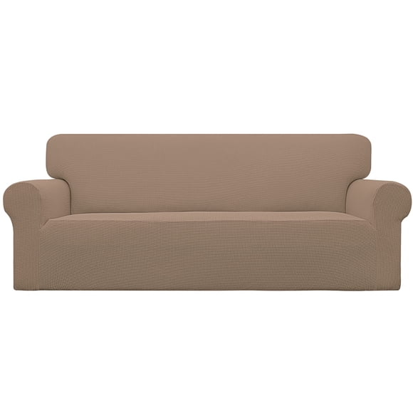 Funda elástica para sofá Easy-Going color camel de poliéster