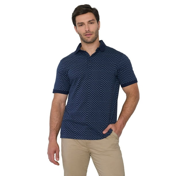 Polera Hombre Polo Jersey Miniprint Navy Corona
