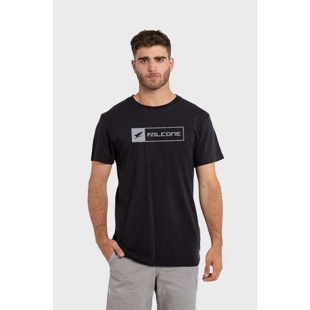 Polera Orgánica Rectangular Logo V2 Negro Hombre