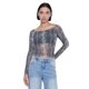 thumbnail image 1 of Polera Mujer Manga Larga Malla Snake Corona, 1 of 5