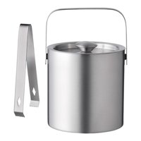 Magideal - Cubo De De Acero Inoxidable, Cubo De Vino, Cubo Enfriador De Bebidas, Soporte Enfriador De Cerveza Para Boda, , Cóctel, Restauran 1300 Ml Con Clip De Tapa