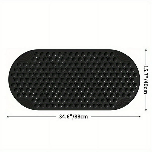1pc Non Slip Bathtub Mat, Massage Foot Pad For Bathroom, Washable Shower Floor Mats With Suction Cup For Bathroom Bath Tub, 15.7" X 34.6", Bathroom Supplies