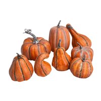 Magideal - 8 Calabazas Artificiales Decorativas De Espuma Falsa Para Bricolaje, Simulación De Calabazas Para Mesas Festivas, Festivales, Fiestas, Acción De