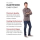 thumbnail image 2 of Chaqueta de chef Chef Works Hartford para hombre, gris grafito, 4XL, 2 of 5