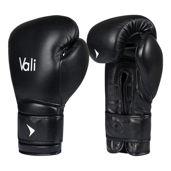 Guantes de Boxeo Vali 340 g Cuero Negro 12 oz
