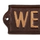 thumbnail image 4 of Cartel de hierro fundido Welcome Accent Plus de 8,19 x 3,24 cm para jardín, 4 of 8