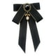 thumbnail image 4 of Broche de cinta con pajarita, corbata para mujer, pajarita preatada, broche con lazo, corbata para camisa, corbata para uniforme, accesorios de ropa Negro, 4 of 5