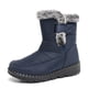 thumbnail image 1 of Botas de nieve de invierno para mujer, botas anchas de media pantorrilla, botines cálidos con forro de piel, antideslizantes y cómodos para exteriores., 1 of 5