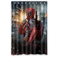 Pinghai - Cortina De Ducha Deadpool Broken City Con Ganchos (122 X 183 Cm)