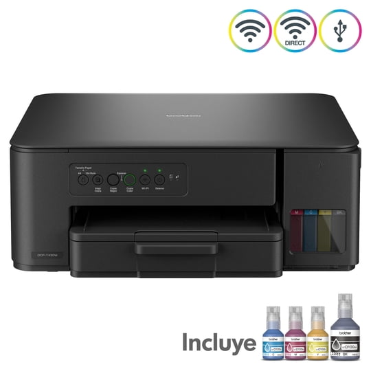 Impresora Multifuncional Dcpt430w Inyección De Tinta Wifi Negro Brother