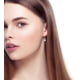 thumbnail image 5 of Pendientes de plata de ley S925 con cierre de palanca para mujer, pequeños pendientes colgantes con forma de bola redonda chapados en oro blanco, ligeros y cómodos, joyería de moda., 5 of 7
