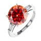 thumbnail image 2 of Anillos de Boda de Moissanita Corte Redondo de 5 Uds para Mujer Color D VVS1 Anillos de Diamante de Plata Esterlina Anillos de Compromiso de Moissanita Azul/verde/rojo con Certificado, 2 of 9