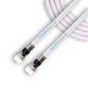 thumbnail image 1 of Cable coaxial digital RG-6/U de 75 ohmios con conectores tipo F impermeables, cable universal para interiores y exteriores, blanco, 200 pies, 1 of 2