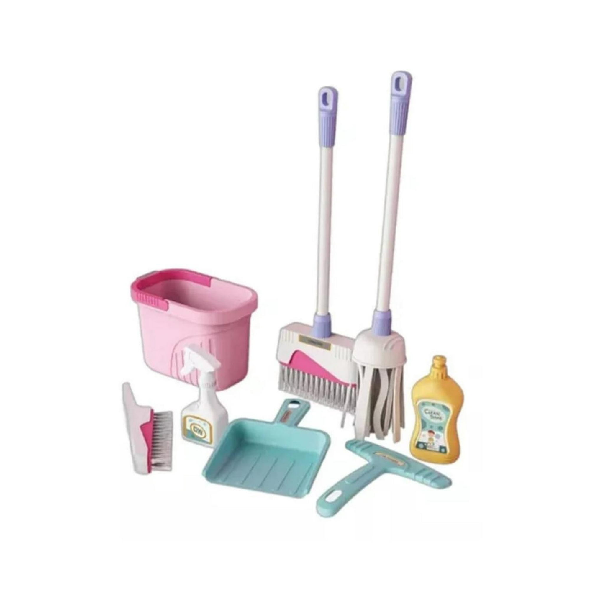 Genérico - Juguete De Limpieza Para Niños Set De Aseo 8 Piezas Rosa