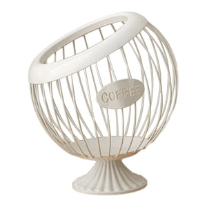 Bothyi - Cesta De Almacenamiento De Cápsulas De Café, Cesta De Almacenamiento De Cápsulas De Café Para Encimera De Hotel, Color Blanco