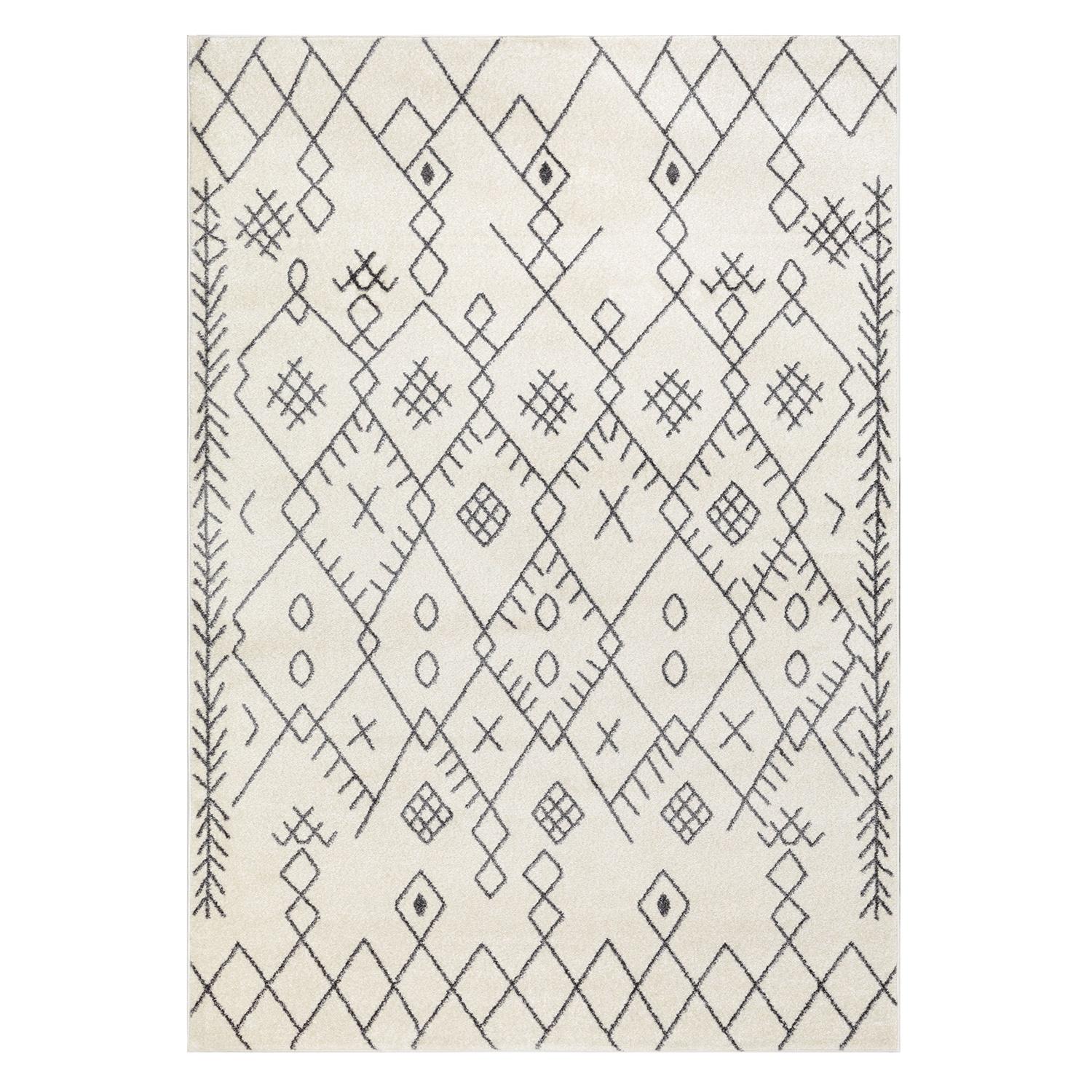 Modalfo - Alfombra Florida Blanca 160 X 230 Cm