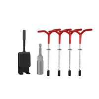 Ioensy - 4 Piezas De Anclas Para Pesca En Hielo Con Adaptador De Taladro Eléctrico Anclaje De Refugio Para Pesca En Hielo