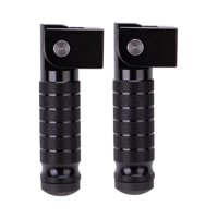 Magideal - 2X Reposapiés Para Motocicleta, Pedales Para Pasajeros, Ligeros, Utilitarios, Reposapiés Plegables, Reposapiés Para Motocicleta, Bicicletas, Utv Negro