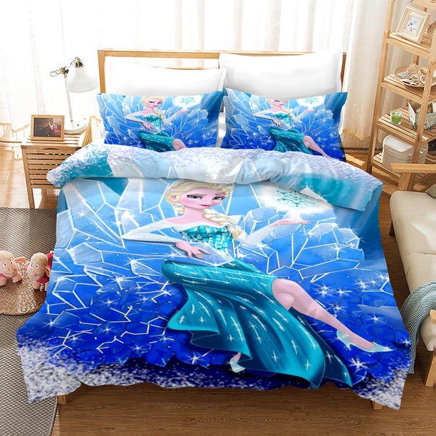 Cute Frozen Cover Set universal, suitable for children and adults Bedding Comforter Sets King Size Double Bed Sheets