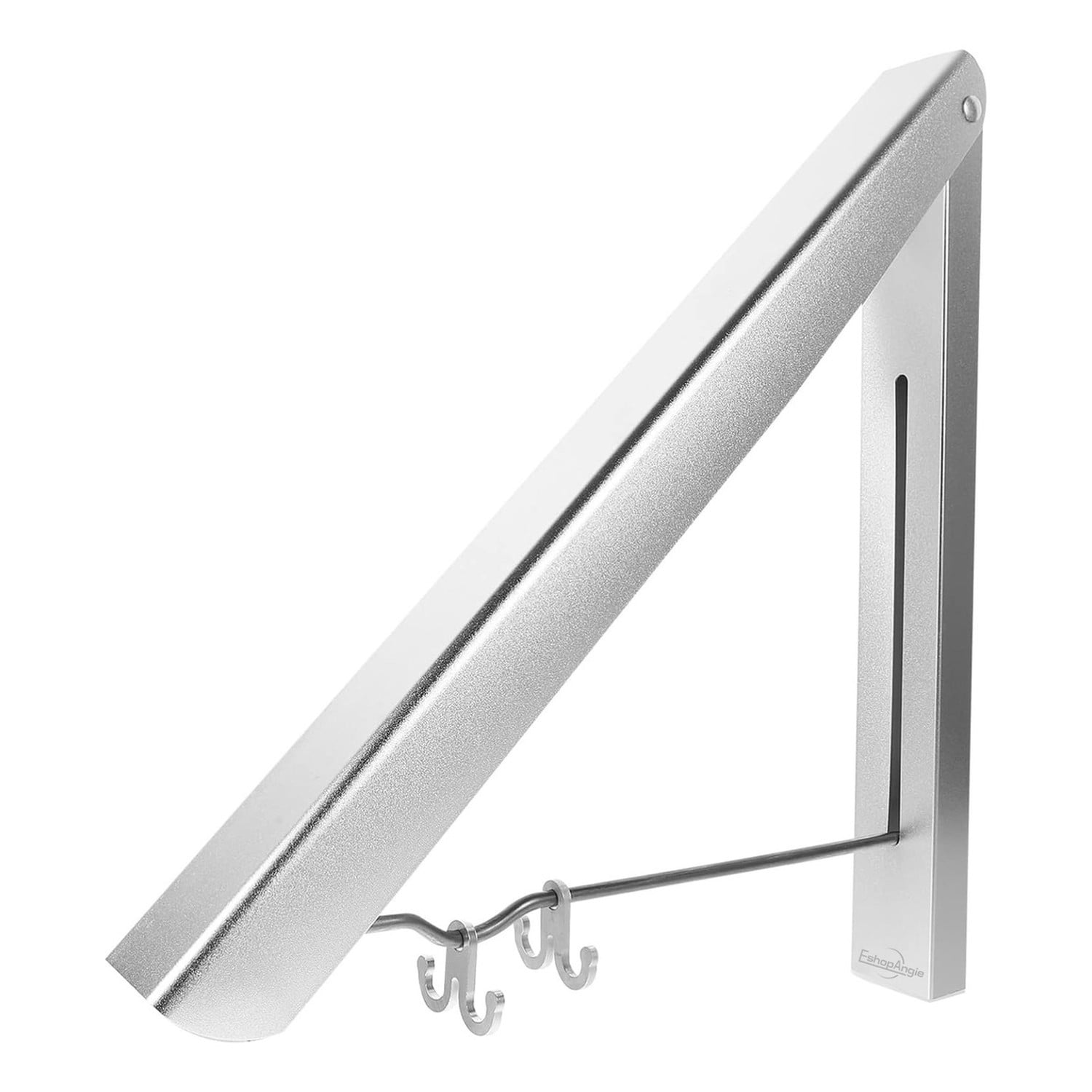 Genérico - Colgador Ropa Plegable Tendedero Retráctil Gris Montado