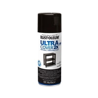 Rust-Oleum - Pintura En Spray Ultra Cover 2X Multiuso Negro Semi Brillante 340 G