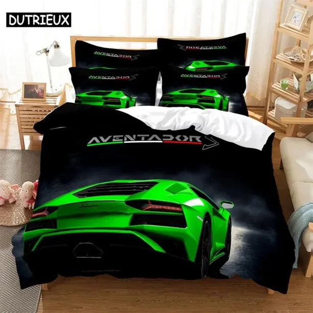 Car Bedding Set Duvet Cover Set Bedding Digital Printing Bed Linen Size Bedding Set Fashion Design Bed Sheets